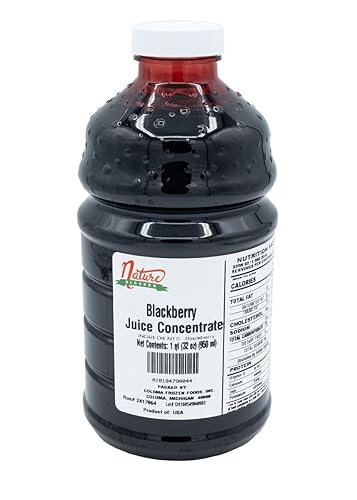 Nature Blessed 100% Pure Blackberry Fruit Juice Concentrate - 1 Quart (1/32 fl oz bottle), Applications: Excellent for Home Wine Making, Brewing