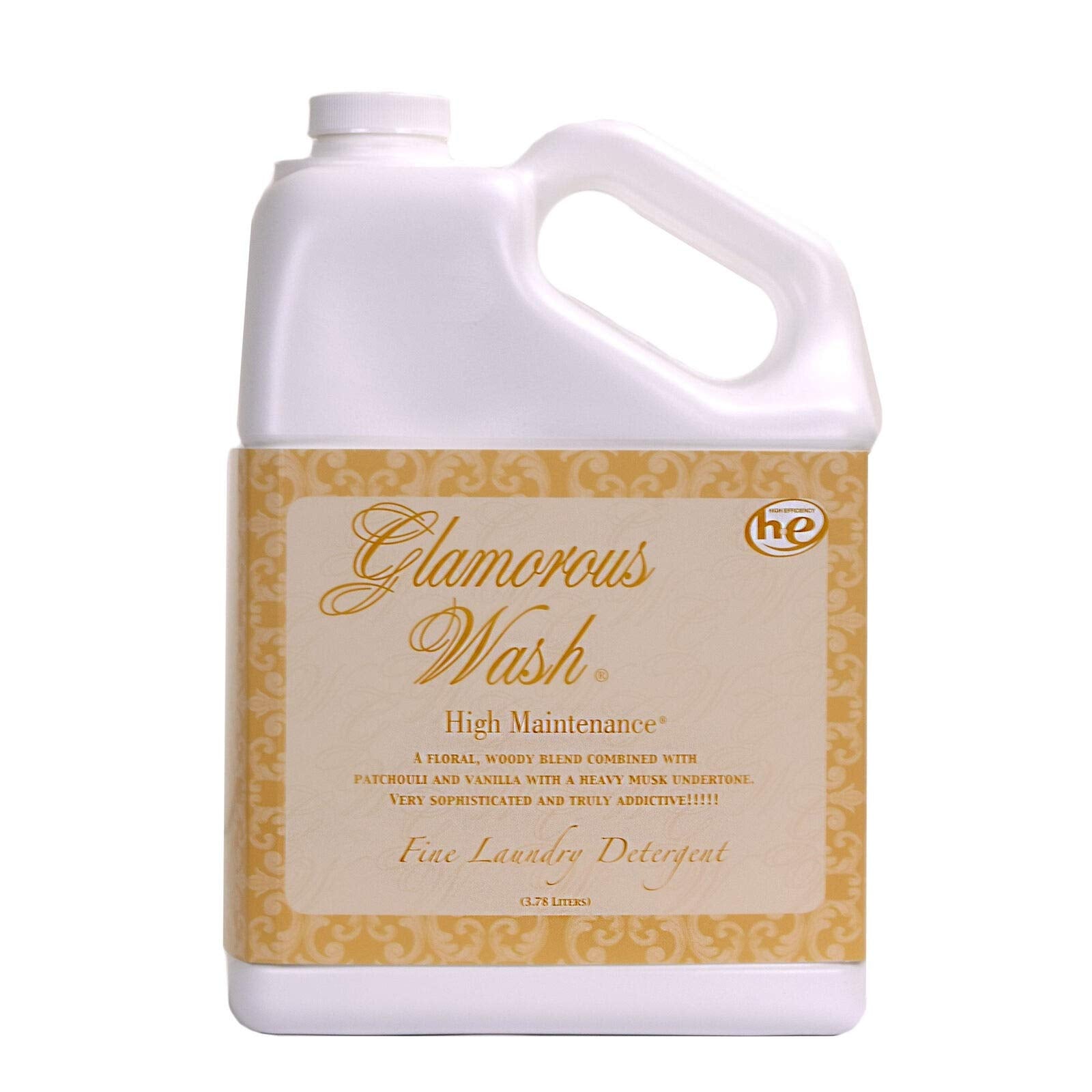 Tyler Candle Glamorous Wash High Maintenance Laundry Detergent 128oz w/High Maintenance Sachets Bundle (128 oz (w/Sachets))