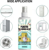 EASLIF Plastic Yellowing Restorer Kit, Heavy Duty Yellow Stain Remover Cleaner Spray for Electronics and Appliances, Fast-Acting Formula Restores