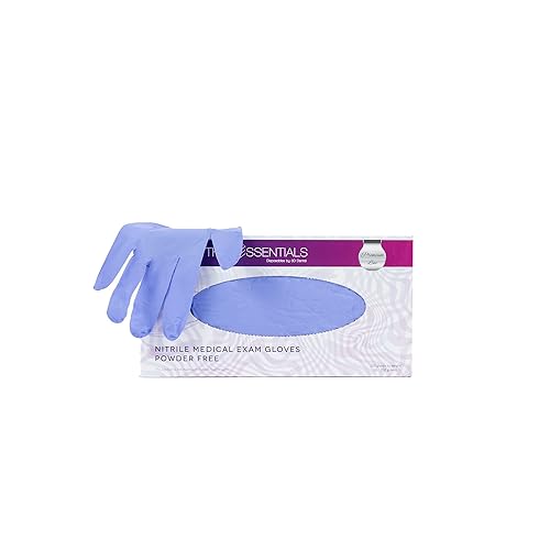 The Essentials Disposable Nitrile Gloves, Powder Free, Single Use Non-Sterile Protective Gloves for Various Uses - 300 Count