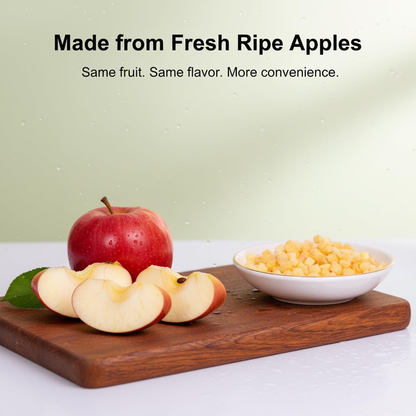 MOCKRAND Freeze Dried Apple Diced,5.29oz/150g,No Sugar Added,Apple Crisps, Freeze Dried Fruit, Fruit Snacks,for Cereal, Yogurt,Cake, Baked