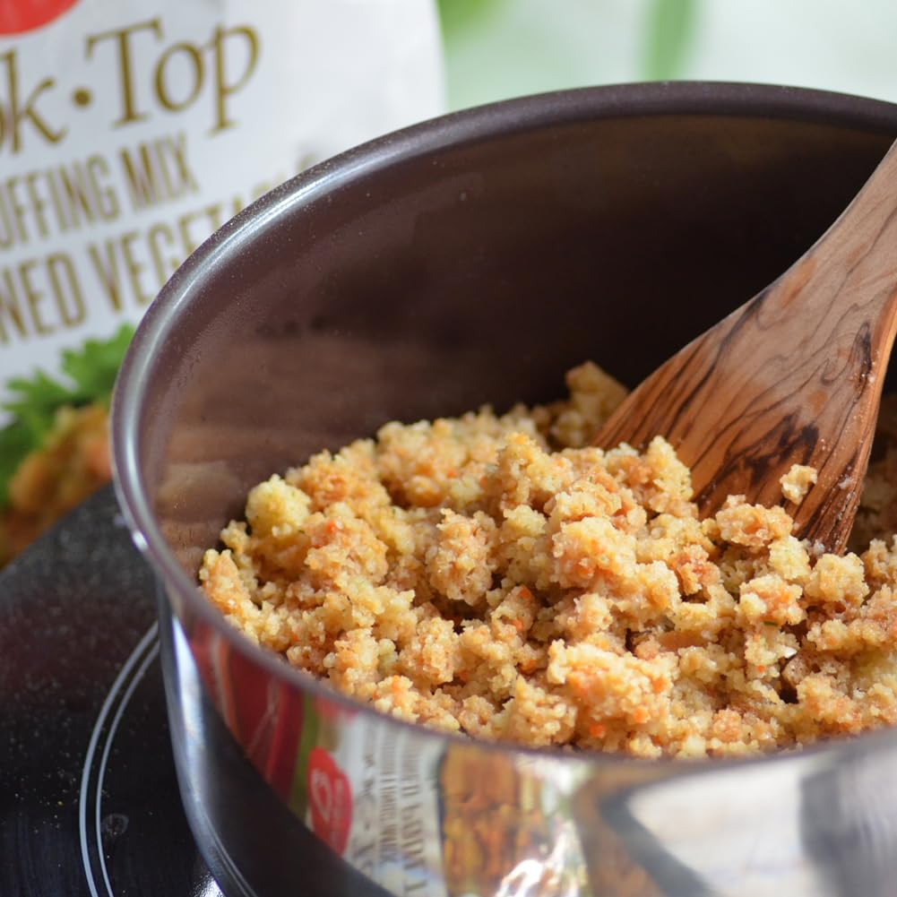 Aleia’s Gluten Free Cook Top Stuffing Mix - Seasoned Vegetable, 5.5oz (2 Pack) - Ready in 5 Minutes - Flavorful Stuffing for Gluten-Free Recipes