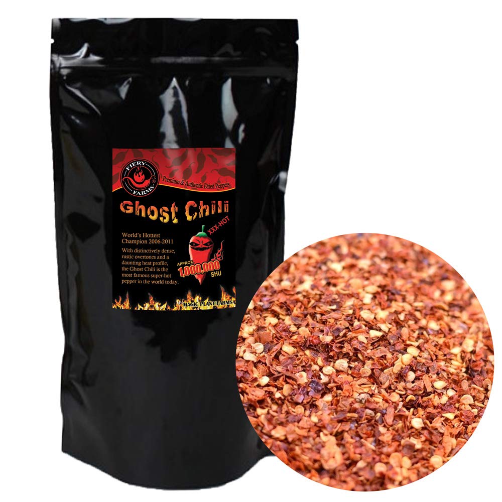 Red Bhut Jolokia Ghost Pepper Flakes by Magic Plant, 1 Kg Bulk - 800K-1M SHU | Fruity Superhot Flavor | Add Intense Heat to Any Meal