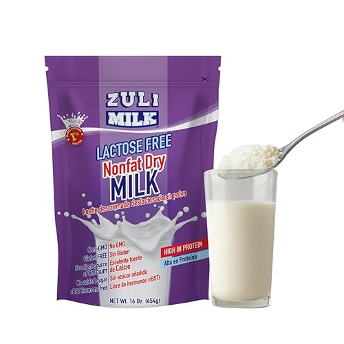 Nonfat Dry Milk Powder for Baking & Coffee 16oz - Fat Free & Lactose Free Powder for Adults, Non-GMO, rBST Hormone-Free, Good Source of Protein and Calcium, Substitute For Liquid Milk (1 Pack)