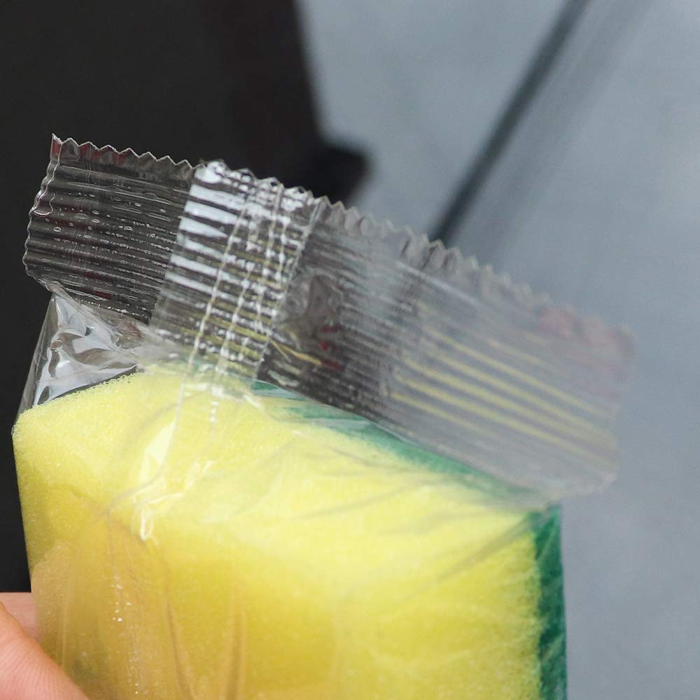 Sponge Individually Wrapped, 24 PCS Small Dishwashing Scouring Pads for Kitchen Sponge Wipes for Hotel Apartments