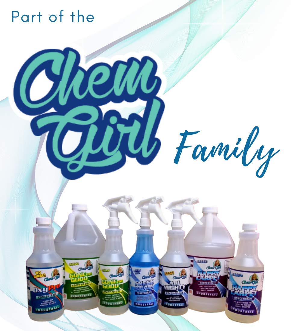 Chem-Girl | ALL MIGHTY CONCENTRATE -Super Strength Biodegradable Spot & Stain Remover + Multi-Surface Spray Cleaner for Tough Indoor/Outdoor Jobs |