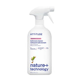 ATTITUDE Bathroom Cleaner Spray, EWG Verified, Plant-Based & Vegan, Safe for Bathroom Surfaces, Tiles, Tubs, Shower Walls, and Grout, Unscented, 27.1