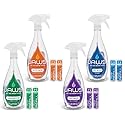 JAWS Cleaners Home Cleaning Kit, Multi-Surface Kitchen, Glass, Shower and Hardwood Floor, 2 Refill Pods Included. Refillable Cleaning Supplies.
