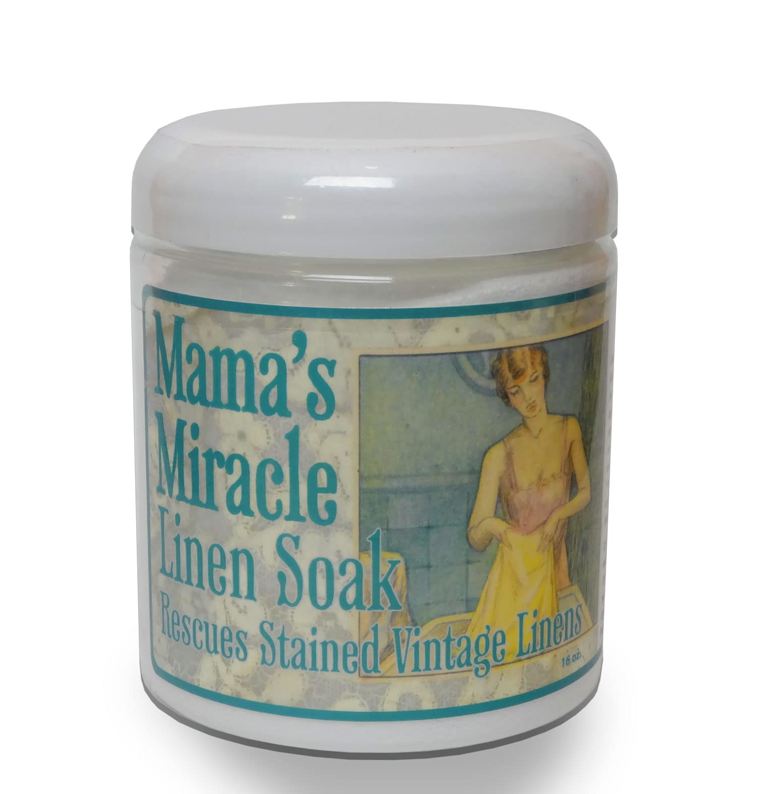 Mama's Miracle Linen Soak (16 oz.) Gentle Stain Remover for Vintage and Antique Fabric Makes 25 Gallons of Soaking Solution