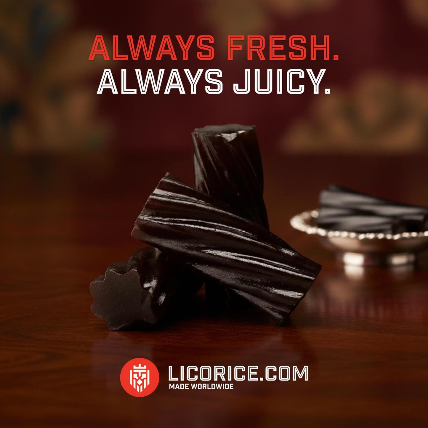 Licorice.com | Red and Black Licorice | Licorice Candy Twists | | Soft & Chewy Australian Licorice In Yummy & Sweet Strawberry Flavor | Pack of 2