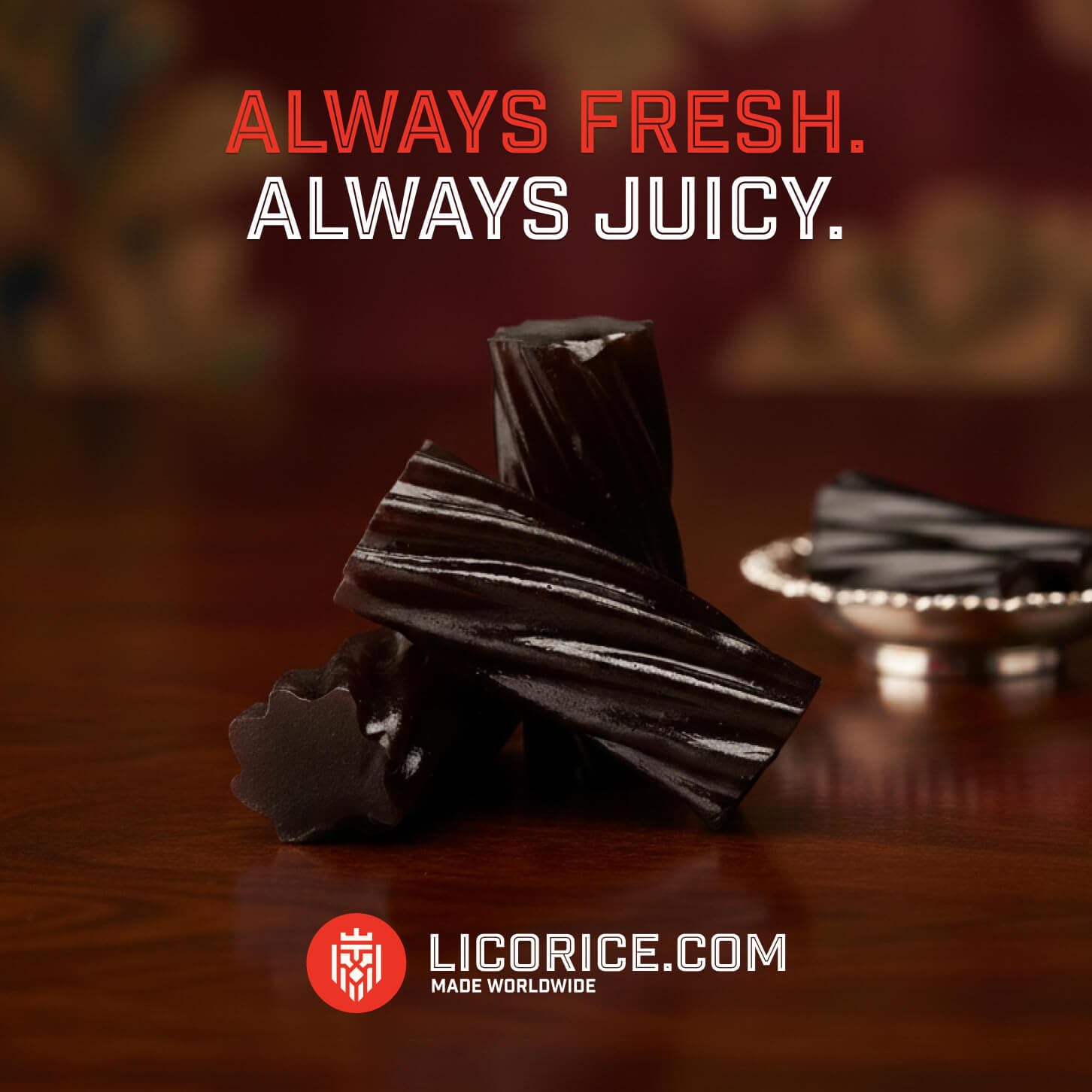 Licorice.com | Red and Black Licorice | Licorice Candy Twists | | Soft & Chewy Australian Licorice In Yummy & Sweet Strawberry Flavor | Pack of 2