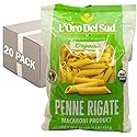 Organic Penne Rigate, 100% Durum Wheat, Italian Pasta, Premium Quality Product of Italy (20 pack x 16 Oz) Non GMO, Vegan, Kosher Certified by L'Oro