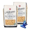 La Molisana Pasta Anelli Siciliani 16 oz (Pack of 2) - Italian Pasta - Pasta Shells with Food Bag Clamp - 3 Total Items