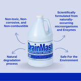 DrainMaster Commercial Drain and Grease Trap Cleaner/Concentrated Enzyme Drain Cleaner/Organic Liquid Bacteria For Plumbing Lines (1-Gallon)
