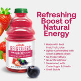 Dr. Smoothie Refreshers Strawberry Acai - Made with Real Fruit Juice - Drink Concentrate, No Artificial Colors, Shelf-Stable - Lightly Caffeinated