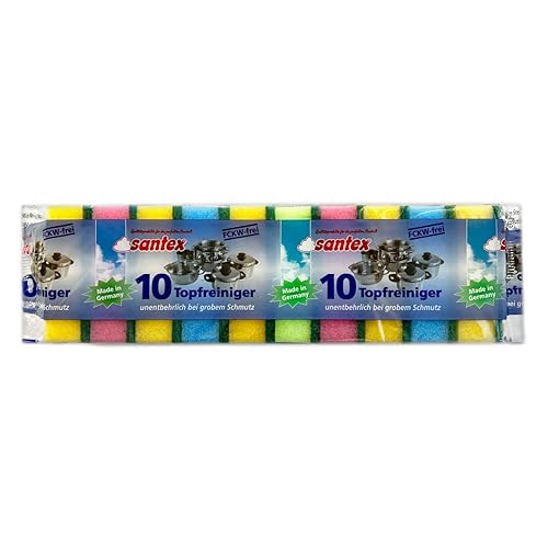 Kitchen Cleaning Sponges Longer Lasting Scrub Sponge Set Made in Germany! (Pack of 10)