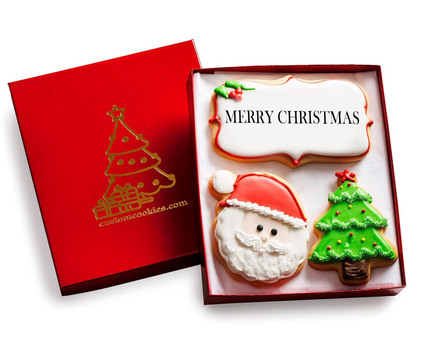 Christmas Cookies, Hand Decorated Vanilla Sugar Cookies, Christmas Gift Basket, Gourmet Holiday Food Gift Box, Christmas Gifts, For Women, Him, Her