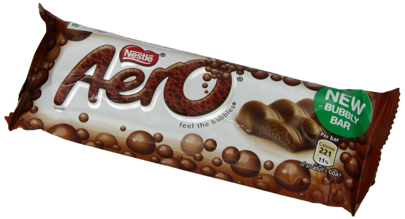 Nestle Aero Milk Chocolate Bar, (27 g) 1.4 Ounce (Pack of 12)