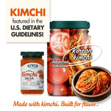 VIVID KITCHEN Kimchi Salsa - Korean Mexican Fusion Condiment - Mild & Hot Flavors - 7.6 oz Bottle - No MSG, No Artificial Preservatives - Plant-Based