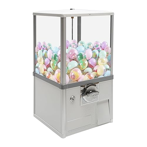 25-Cent Vending Machines, Coin Operated Large Capacity Gumball Machine, 22" Height Bubble Gum Machine, Commercial Mini Balls Dispenser Prize Machine