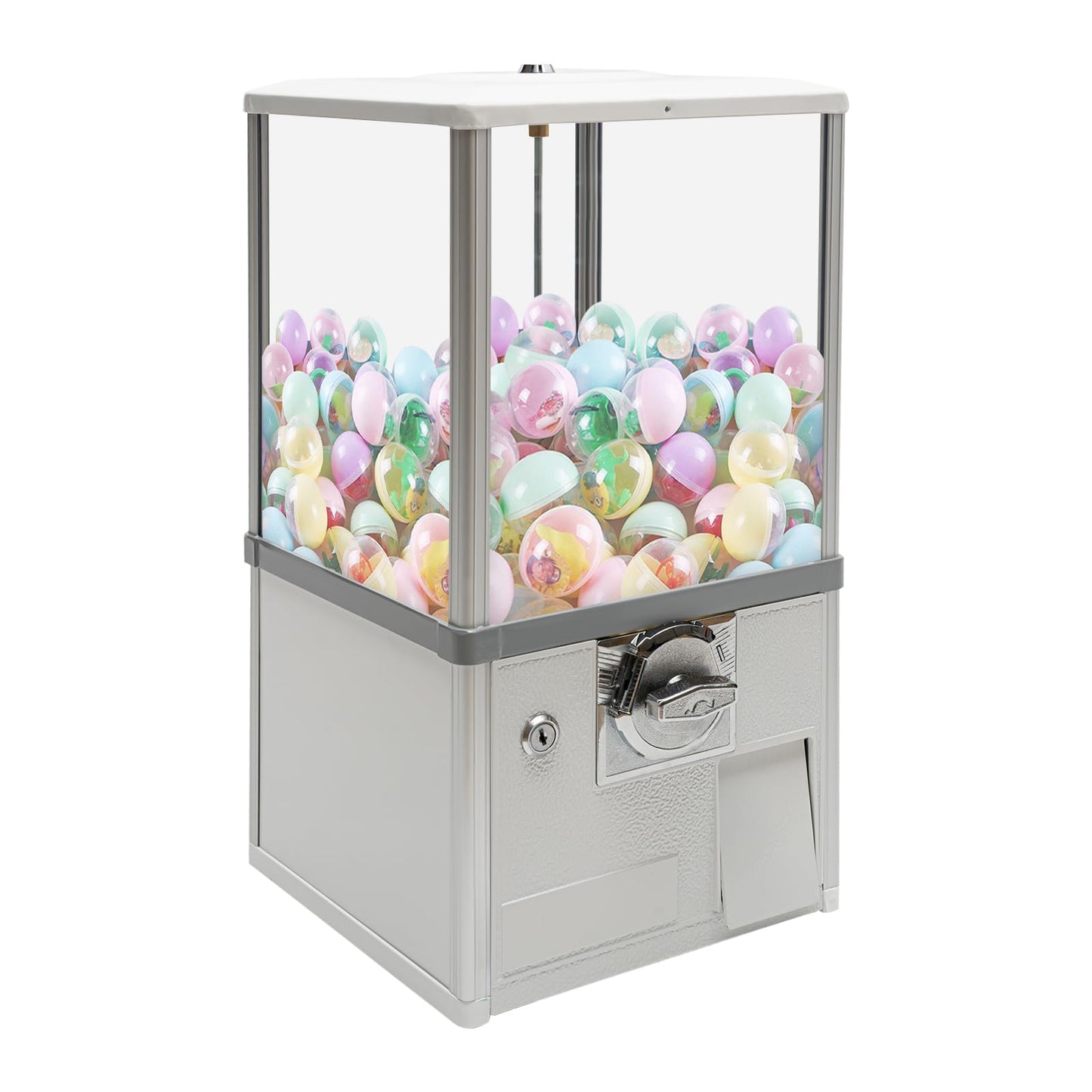 25-Cent Vending Machines, Coin Operated Large Capacity Gumball Machine, 22" Height Bubble Gum Machine, Commercial Mini Balls Dispenser Prize Machine