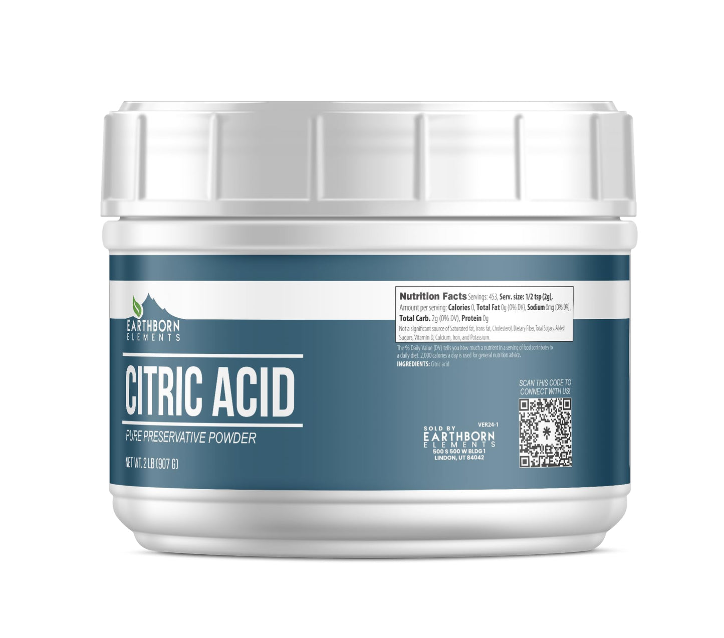 Earthborn Elements Citric Acid, Food Safe, Preservative & Cleaner (2 Pound)