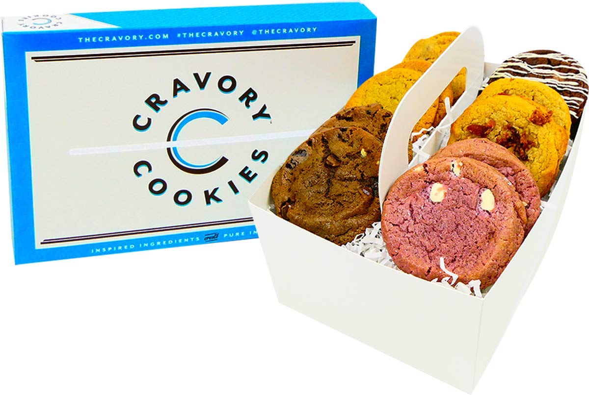 The Cravory: Freshly Baked Cookies - Adventurous Mix Variety Pack - 24 Cookies, 2.0 oz. each - Assorted Flavors - Baked Fresh - Gourmet Dessert, Snack