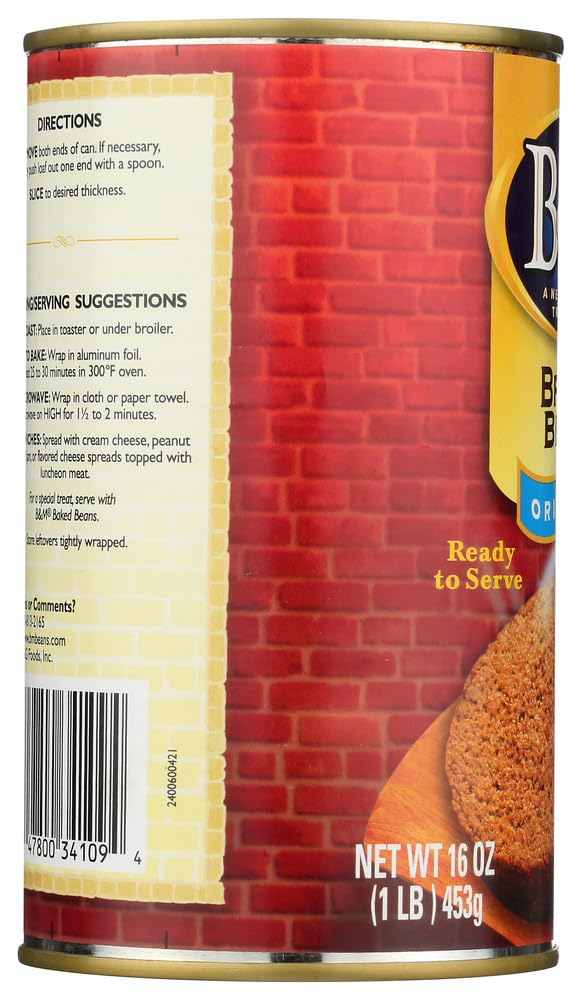 B & M Bread Brown Plain Pack of 2, Net WT 16 0z (1 LB) 453g