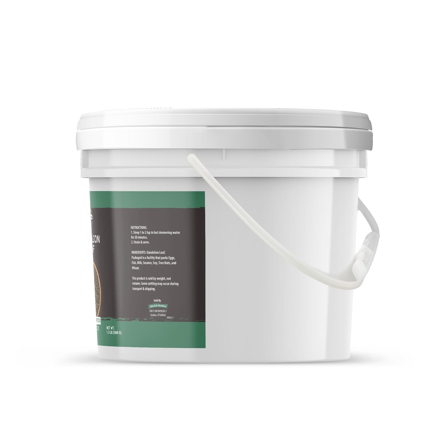 Birch & Meadow 1 Gallon of Dandelion Leaves, Cut & Sifted, Non-Caffeinated Tea
