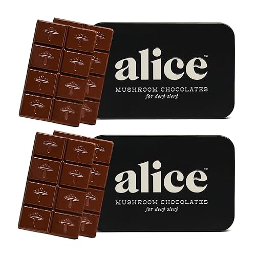 Nightcap 2-Pack | Functional Mushroom Chocolates | Supports Deep Sleep, Calm Mind, Stress Relief | Reishi, Magnesium, Zinc, L-Theanine & Chamomile |