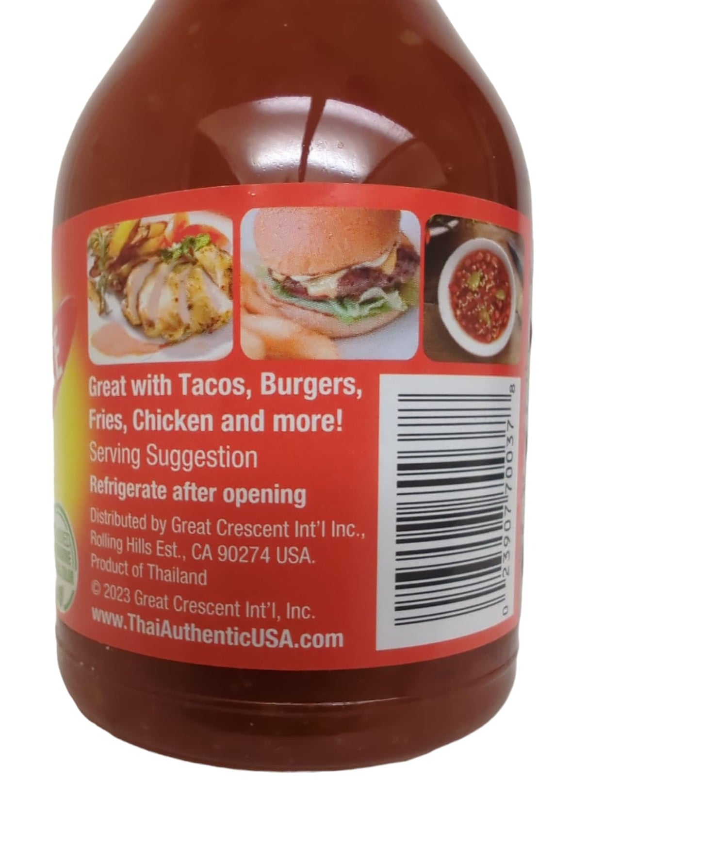 Thai Authentic Sweet Red Chili Sauce, 7.6 oz - One 7.6 Ounce Bottle of Sweet Chili Sauce, Perfect on Seafood, Wings, Vegetables and More