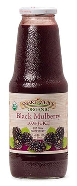 Smart Juice Organic Black Mulberry Juice - 33.8 fl oz (1L) - (case of 6)