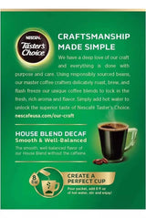 Nescafe Taster's Choice Decaf Instant Coffee, House Blend, 16 Count