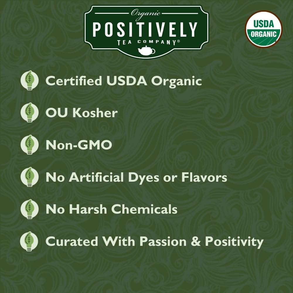 Organic Positively Tea Company, Mango Green, Green Tea, Loose Leaf, 16 Ounce