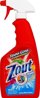 Zout Triple Enzyme Formula Laundry Stain Remover Foam, 22 Fl Oz (Pack of 1)