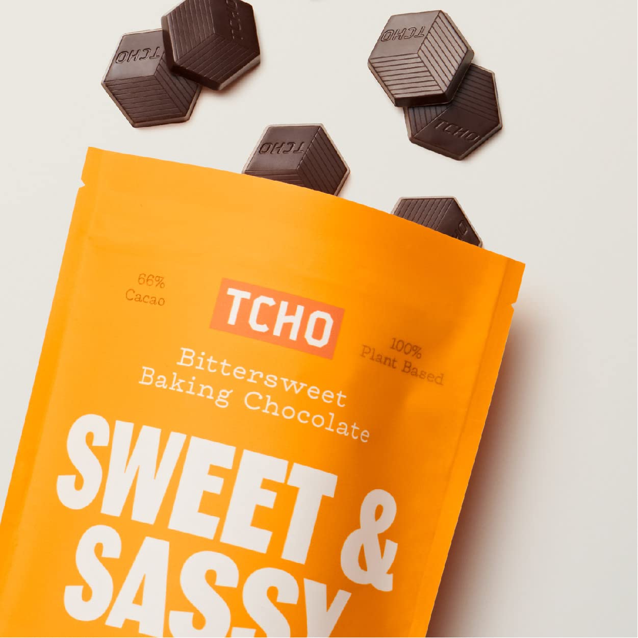 TCHO Sweet & Sassy 66% Dark Chocolate Baking Couverture (3 Bag) | Organic & Fair Trade Certified | Non GMO, Non-Dairy, Vegan, Soy Free (8oz each)