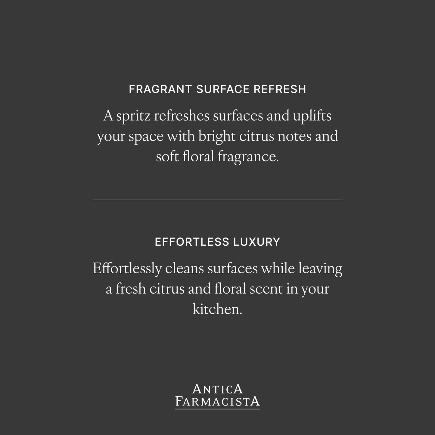 Antica Farmacista Counter Spray - Plant-Derived, Biodegradable Cleaning Solution - Luxurious Home Care Essentials - Housewarming Gift - Orange