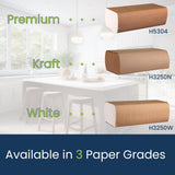 Marcal® Multifold Paper Towels (H3250N), 9.25” x 9.5” sheets, Brown, (250 Sheets/Pack, 16 Packs/Case, 4,000 Sheets/Case), Perfect for Home & Office