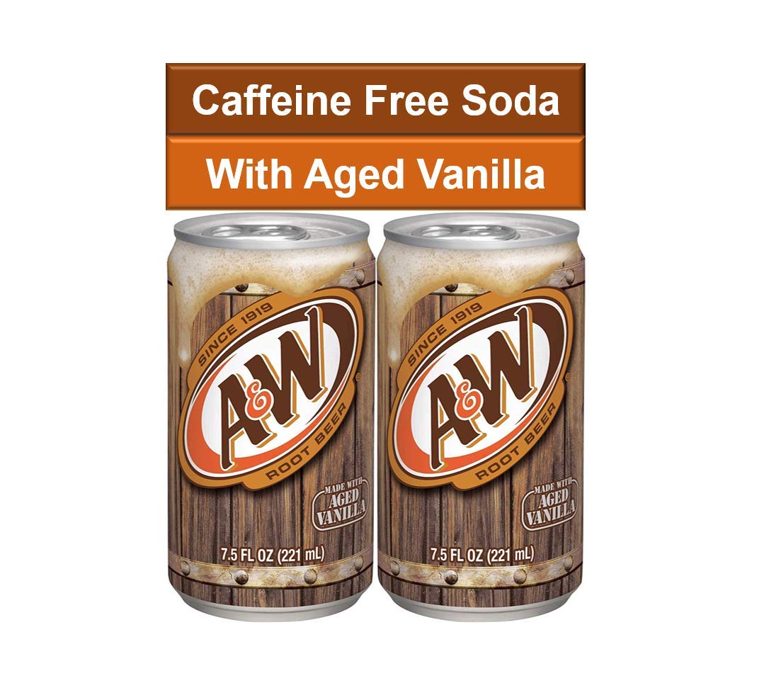 A&W Root Beer Mini Soda Cans, 7.5 oz Soft Drinks Bulk Snacks Pack, Small Refrigerator & Snack Pantry Drink 12 Count Beverage Bedroom & Kitchen