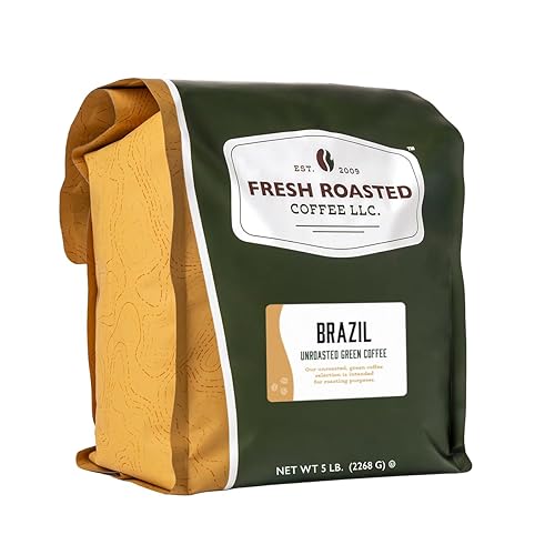 Fresh Roasted Coffee, Brazil Unroasted Green Coffee Beans for Home Roasting, Kosher, 5 lb (80 oz)