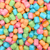 Candy Coated Marshmallow Barrels - 4 Colours - Crunchy Candy Shell & Soft Chewy Center - Colorful Bite-Size Treats - Pick & Mix 8oz - 1/2 lbs - 227g
