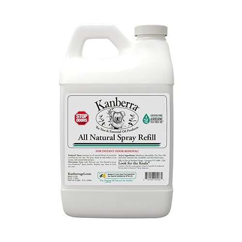 Kanberra Spray Refill - 64 oz. - All-Natural Odor Eliminator & Air Freshener for Home, Car, RV, Boat, Gym Bag | Eco-Friendly, Long-Lasting Tea Tree