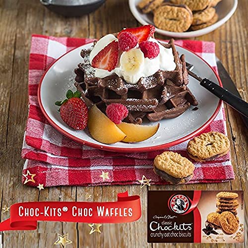 Baker's Choc-kits Crunchy Oat Biscuits/Cookie | Chocolate | Pack of 12 | Case | 32-40 Cookies per Box | Kosher | Halal | Real Chocolate | Finest