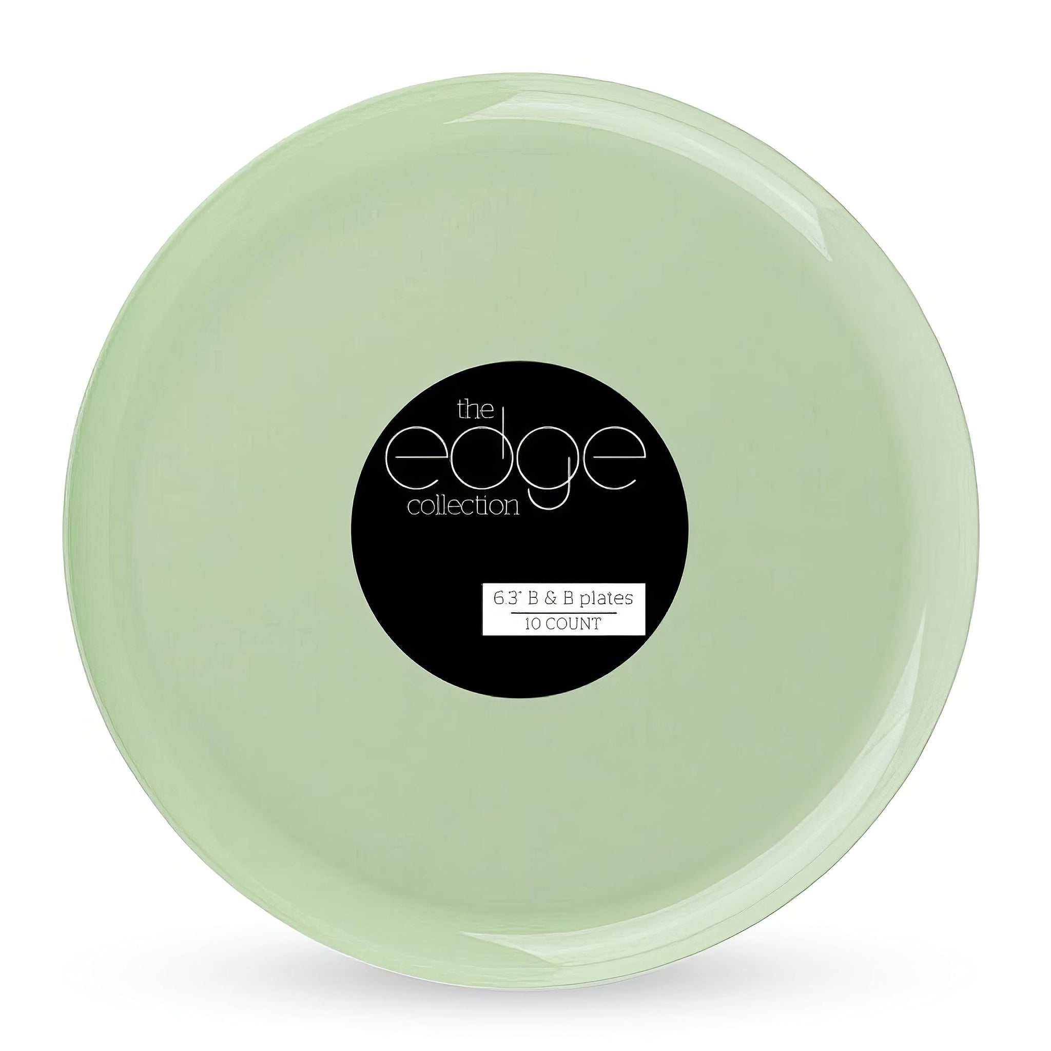 Blue Sky Edge Collection Mint Green Disposable Plastic Plates 6.3" - 10 Count, Stylish & Sturdy Disposable Dinnerware for Parties, Events