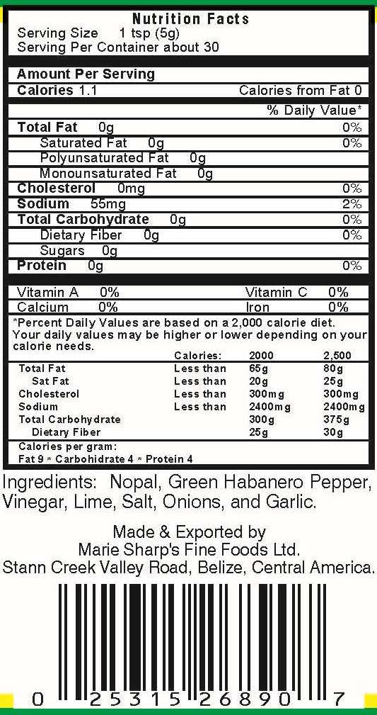 Marie Sharp’s Green Habanero Hot Pepper Sauce, 5 Oz Mild-Medium Heat| All-Natural Belizean Hot Sauce [Pack of 2]