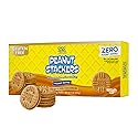 ChocZero Peanut Stackers Sandwich Cookies - Gluten Free, No Added Sugar, Keto Friendly Cookies with Peanut Butter Crème, 24 Cookies, 9 oz Box