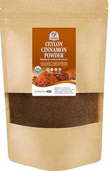 52USA Organic Ceylon Cinnamon Powder, 8oz Resealable Bag | True Cinnamon from Sri Lanka, Non-GMO, Gluten-Free, Freshly Ground for Baking, Cooking