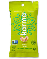 Karma Nuts Lime Twist Cashews | 12, 1.5 Ounce Snack Packs | Whole, Roasted, Wrapped, Keto Friendly, Vegan, Non Gmo, Gluten Free, No Added Sugar, Low