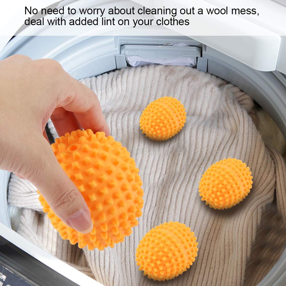 for Clothes 4 Pack Orange Reusable Laundry Aid Compatible with Standard Dryers Softens Fabric Reduces Drying Time Static and Wrinkles