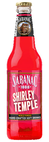 Saranac World Famous Hand-Crafted Shirley Temple Soda Soft Drink, 12 fl oz (24 Glass Bottles)